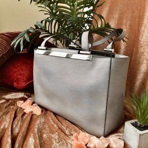 -MICHAEL KORS Silver Metallic Shoulder Bag